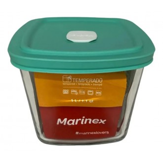Tigela Vidro Alta Marinex 1l Facilita Vap Com Tampa
